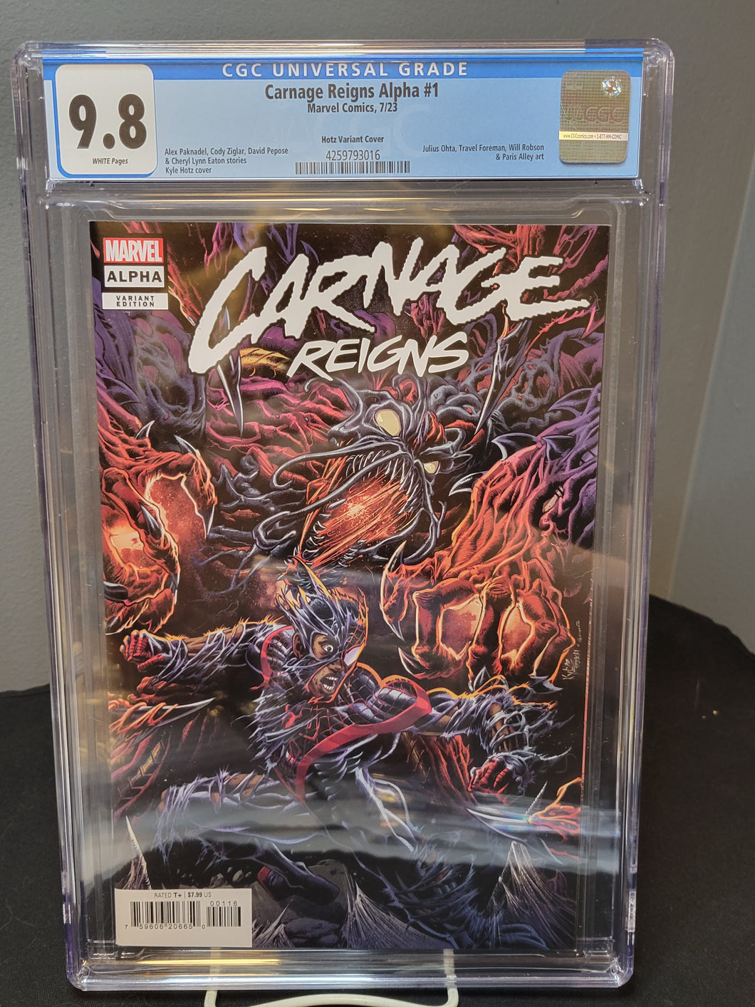 Carnage Reigns Alpha 1:25 Hotz Variant CGC 9.8