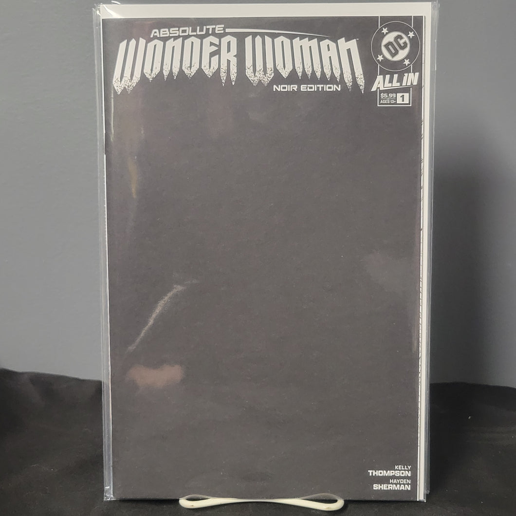 Absolute Wonder Woman Noir Edition #1 Black Blank Variant