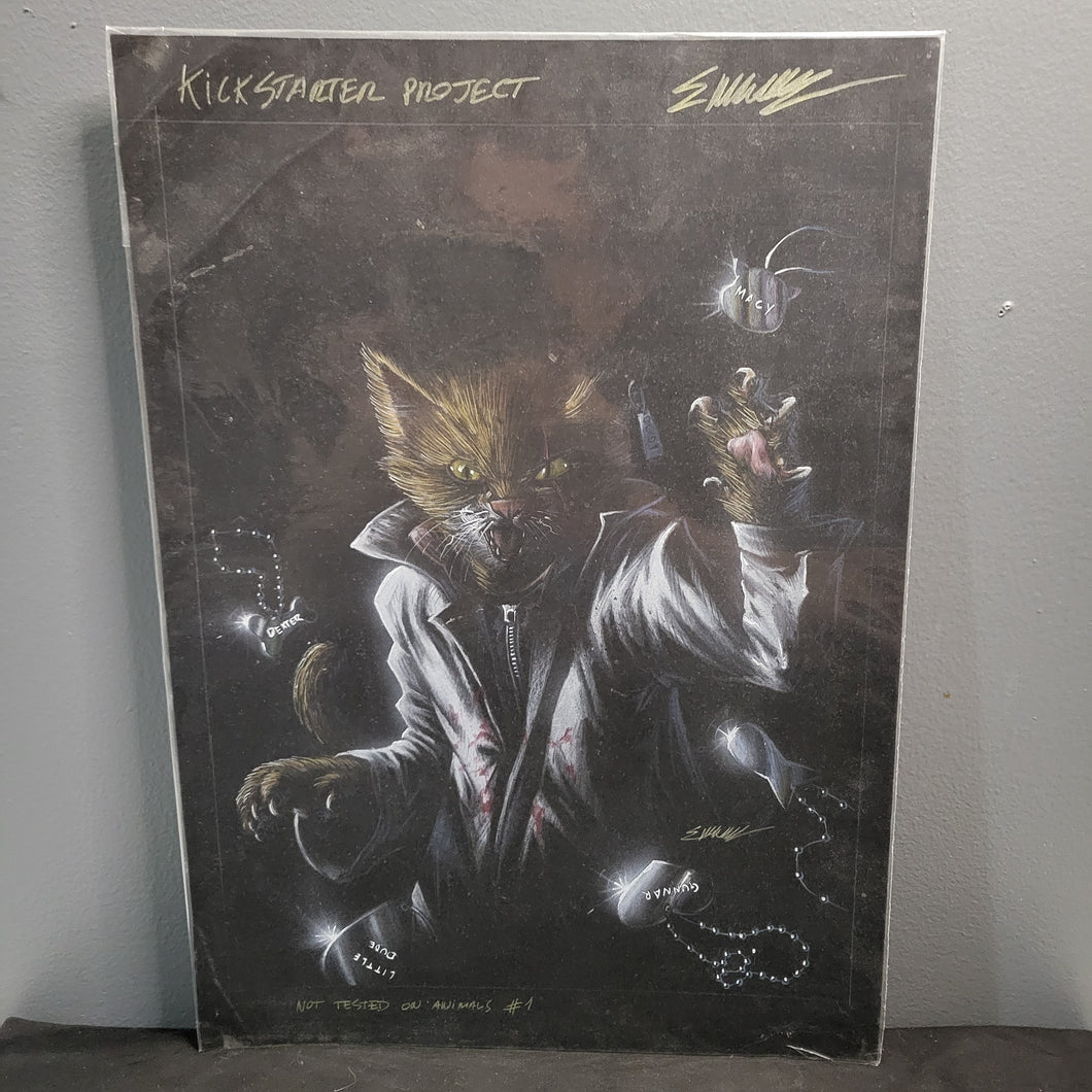 Not Tested On Animals #1 Kickstarter Variant Cover OA by Manu Silva